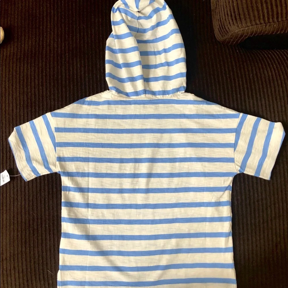 Nwts Gap L (10) Striped Hooded Top